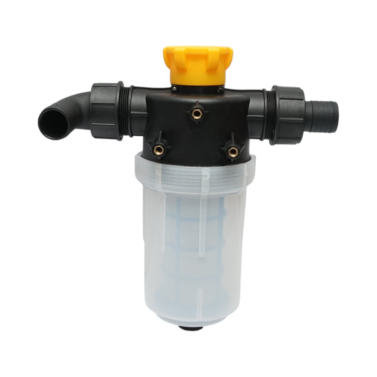 Filtru erbicidator transparent cu sita si valva autocuratare, racord 38mm